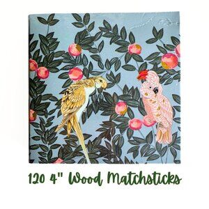 ANTHROPOLOGIE  120 4 inch Wood Matchsticks Matchbox NEW